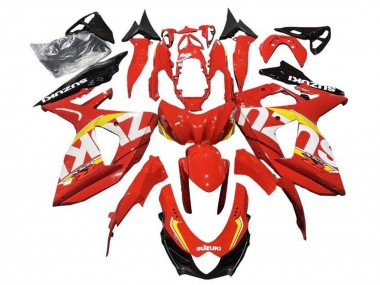 Meilleurs Carénages Moto Suzuki GSXR 1000 2009-2016 - Rouge Jaune Blanc Noir
