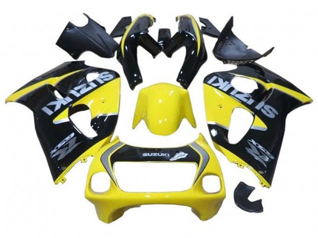 Carénages Moto Suzuki GSXR 600 / GSXR 750 1996-2000 - Jaune Noir Argent