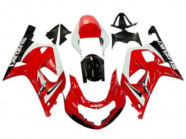 Meilleurs Carénages Moto Suzuki GSXR 600 / GSXR 750 2001-2003 - Rouge Blanc Noir Brillant