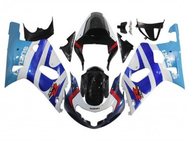 Meilleurs Carénages Moto Suzuki GSXR 600 / GSXR 750 2001-2003 - Blanc Triple Bleu Noir Brillant Rouge
