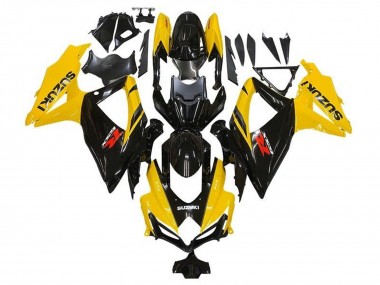 Meilleurs Carénages Moto Suzuki GSXR 600 / GSXR 750 2008-2010 - Jaune Noir Brillant Rouge
