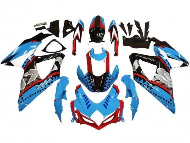 Meilleurs Carénages Moto Suzuki GSXR 600 / GSXR 750 2008-2010 - Bleu Rouge Noir