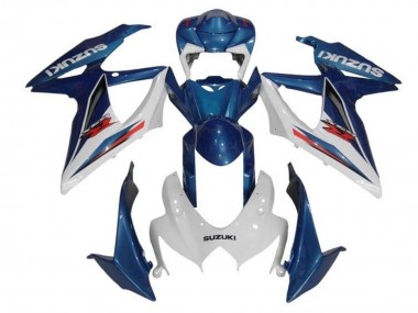 Meilleurs Carénages Moto Suzuki GSXR 600 / GSXR 750 2008-2010 - Bleu Blanc Rouge