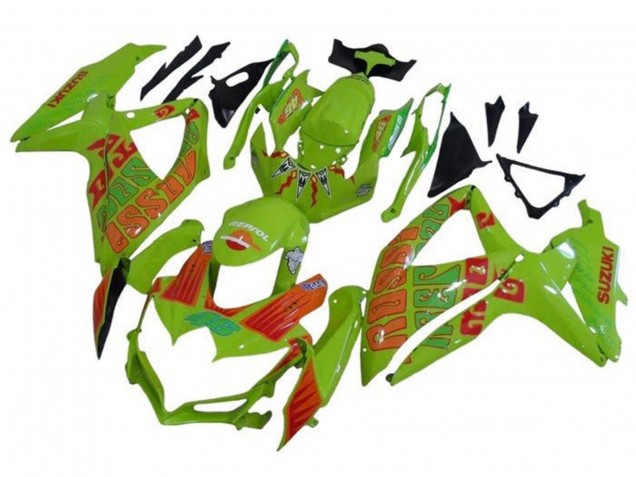 Carénages Moto Suzuki GSXR 600 / GSXR 750 2008-2010 - Vert Orange Rossi