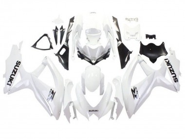 Meilleurs Carénages Moto Suzuki GSXR 600 / GSXR 750 2008-2010 - Blanc Noir