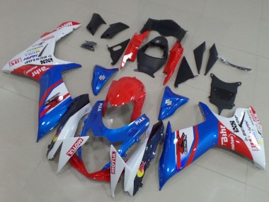 Meilleurs Carénages Moto Suzuki GSXR 600 / GSXR 750 2011-2024 - Bleu Rouge Blanc