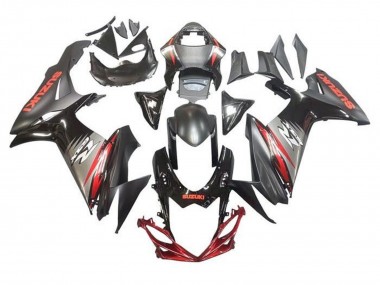 Meilleurs Carénages Moto Suzuki GSXR 600 / GSXR 750 2011-2024 - Noir Gris Rouge