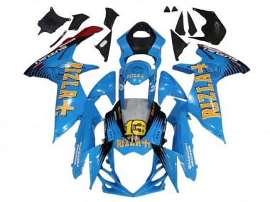 Meilleurs Carénages Moto Suzuki GSXR 600 / GSXR 750 2011-2024 - Bleu Jaune Rouge Noir Rizla 13