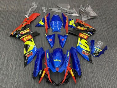 Meilleurs Carénages Moto Suzuki GSXR 600 / GSXR 750 2011-2024 - Bleu Rouge Jaune Noir