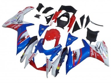 Meilleurs Carénages Moto Suzuki GSXR 600 / GSXR 750 2011-2024 - Bleu Blanc Rouge Motul