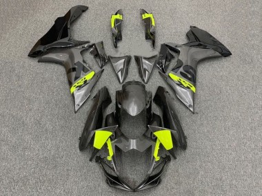 Meilleurs Carénages Moto Suzuki GSXR 600 / GSXR 750 2011-2024 - Gris Noir Jaune Néon