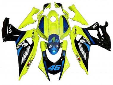 Meilleurs Carénages Moto Yamaha YZF R7 2021-2024 - Jaune Noir Requin