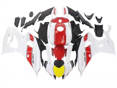 Meilleurs Carénages Moto Yamaha YZF R7 2021-2024 - Blanc Jaune Rouge Bande