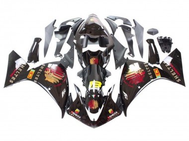 Meilleurs Carénages Moto Yamaha YZF 1000 R1 2009-2011 - Noir Brillant Rouge Jaune Sheltes