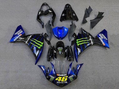 Meilleurs Carénages Moto Yamaha YZF 1000 R1 2009-2011 - Bleu Noir Brillant Vert Monstre Energy