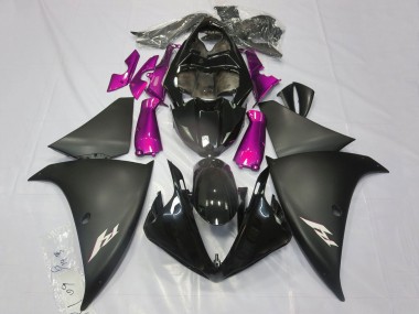Meilleurs Carénages Moto Yamaha YZF 1000 R1 2009-2011 - Noir Brillant Noir Mat Rose