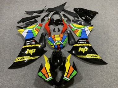 Meilleurs Carénages Moto Yamaha YZF 1000 R1 2009-2011 - Noir Jaune HP Roue Chromatique