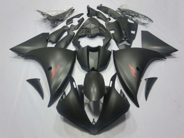 Meilleurs Carénages Moto Yamaha YZF 1000 R1 2009-2011 - Noir Mat Rouge Décalque