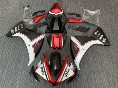 Meilleurs Carénages Moto Yamaha YZF 1000 R1 2009-2011 - Blanc Rouge Noir Mat