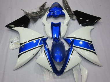 Meilleurs Carénages Moto Yamaha YZF 1000 R1 2009-2011 - Blanc Bleu Noir
