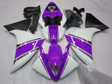 Meilleurs Carénages Moto Yamaha YZF 1000 R1 2009-2011 - Blanc Violet Noir