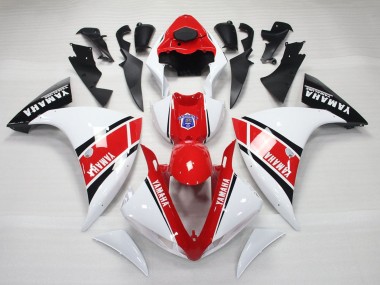 Meilleurs Carénages Moto Yamaha YZF 1000 R1 2009-2011 - Blanc Rouge Noir