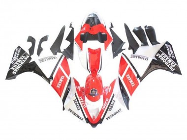 Meilleurs Carénages Moto Yamaha YZF 1000 R1 2009-2011 - Blanc Rouge Noir Petronas