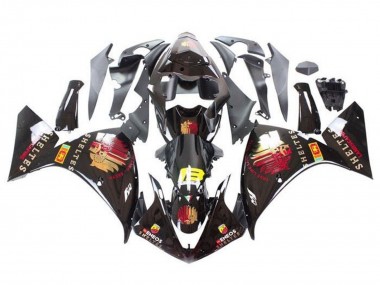 Meilleurs Carénages Moto Yamaha YZF 1000 R1 2012-2014 - Noir Brillant Rouge Jaune Sheltes