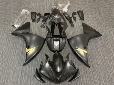 Meilleurs Carénages Moto Yamaha YZF 1000 R1 2012-2014 - Noir Mat Or