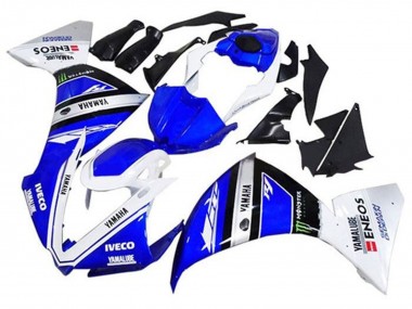 Meilleurs Carénages Moto Yamaha YZF 1000 R1 2012-2014 - Bleu Blanc Noir Vert IVECO Yamalube Monstre