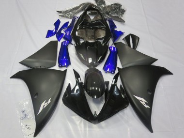 Meilleurs Carénages Moto Yamaha YZF 1000 R1 2012-2014 - Noir Brillant Noir Mat Bleu