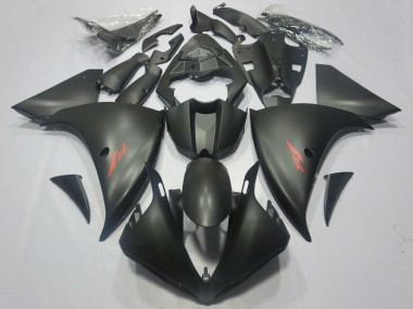 Meilleurs Carénages Moto Yamaha YZF 1000 R1 2012-2014 - Noir Mat Rouge Décalque