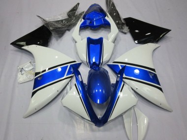 Meilleurs Carénages Moto Yamaha YZF 1000 R1 2012-2014 - Blanc Bleu Noir