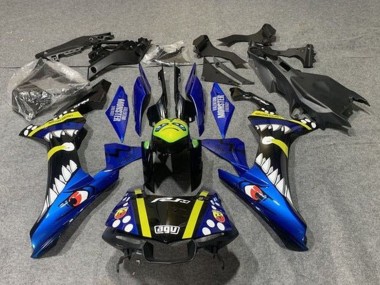 Meilleurs Carénages Moto Yamaha YZF 1000 R1 2015-2019 - Bleu Jaune Noir Requin