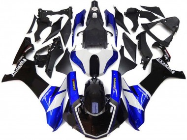 Meilleurs Kits Carénage Moto Yamaha YZF 1000 R1 2015-2019 - Bleu Blanc Noir Brillant