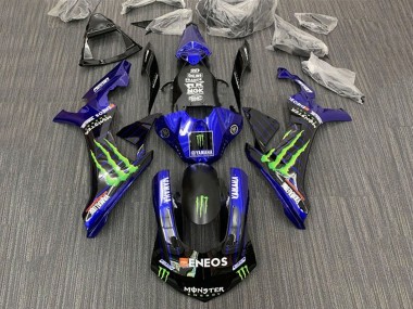 Meilleurs Carénages Moto Yamaha YZF 1000 R1 2015-2019 - Bleu Noir Monstre ENEOS