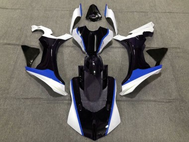Meilleurs Carénages Moto Yamaha YZF 1000 R1 2015-2019 - Blanc Noir Brillant Bleu