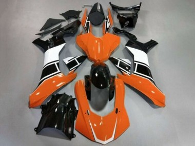 Meilleurs Carénages Moto Yamaha YZF 1000 R1 2015-2019 - Blanc Orange Noir Brillant