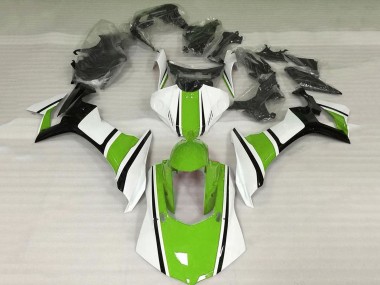 Meilleurs Carénages Moto Yamaha YZF 1000 R1 2015-2019 - Blanc Vert Noir