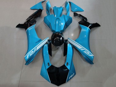 Meilleurs Carénages Moto Yamaha YZF 1000 R1 2015-2019 - Bleu Argent Noir Brillant
