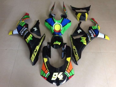 Meilleurs Carénages Moto Yamaha YZF 1000 R1 2015-2019 - Vert Bleu Jaune Noir Rouge Roue Chromatique 94
