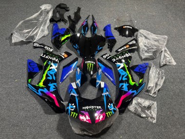 Meilleurs Carénages Moto Yamaha YZF 1000 R1 2020-2025 - Noir Bleu Rose Monstre