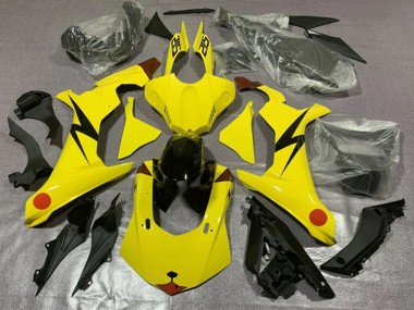 Meilleurs Carénages Moto Yamaha YZF 1000 R1 2020-2025 - Jaune Rouge Pikachu