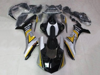 Meilleurs Carénage Moto Yamaha YZF 1000 R1 2020-2025 - Argent Jaune Noir Brillant