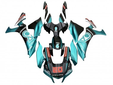 Meilleurs Carénages Moto Yamaha YZF 1000 R1 2020-2025 - Turquoise Bleu Noir Mat Petronas