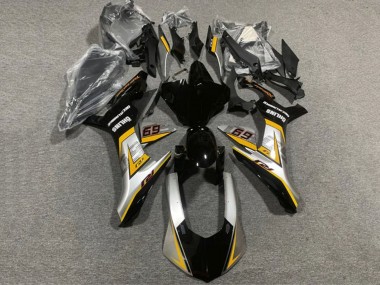 Meilleurs Carénages Moto Yamaha YZF 1000 R1 2020-2025 - Argent Jaune Noir Brillant
