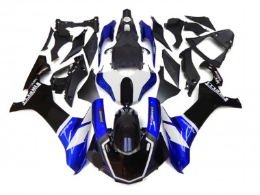 Meilleurs Carénages Moto Yamaha YZF 1000 R1 2020-2025 - Bleu Blanc Noir Akropovic