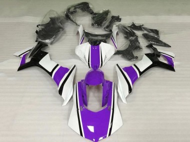 Meilleurs Carénage Moto Yamaha YZF 1000 R1 2020-2025 - Blanc Violet Noir Brillant