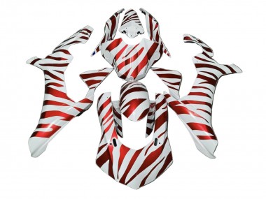 Meilleurs Carénages Moto Yamaha YZF 1000 R1 2020-2025 - Blanc Rouge Zèbre