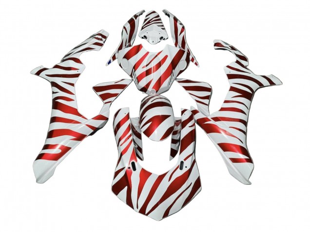 Carénages Moto Yamaha YZF 1000 R1 2020-2025 - Blanc Rouge Zèbre